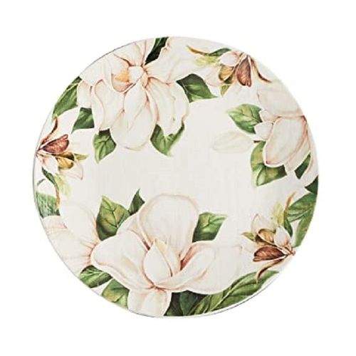 White Strong Solid Durable Home Centre Ceramic Dinner Plate - 1 Piece Multicolour