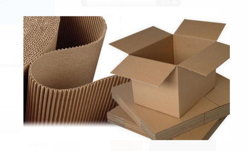 10x10x10 Inches Size 130 Gsm For Packaging, Rectangular Brown Corrugated Paper Roll And Carton Box 
