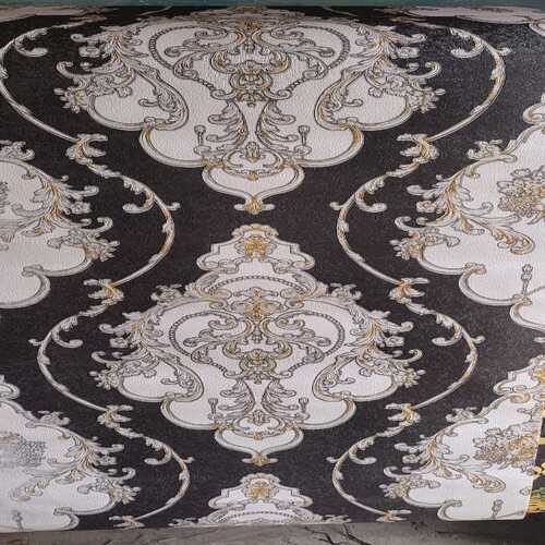 2mm Printed Brown Color 100 Meter Floral Pattern Vinyl Wall Paper 