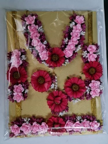 Comfortable Beautiful Designed Lightweight Flowers Haldi Jewellery Set
