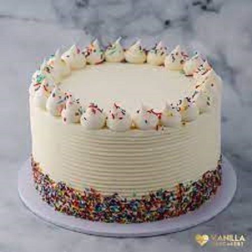 Creamy Delicious Spongy Healthy And Tasty Sweet Birthday Vanilla Cake 