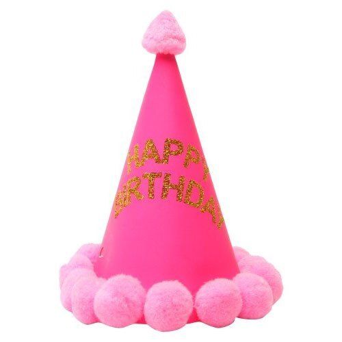 Party Hats Disposable Eco Friendly Baby Pink Color Cardboard Paper Birthday Rangoli Caps