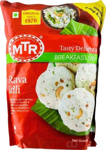 Ready To Eat Tasty Delight Breakfast Mtr Rava Idli Mix, 500G Pack Fat Contains (%): 10 Grams (G)