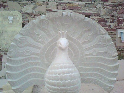 Eye Catching Beautiful Simple Durable Strong White Peacock Stone Craft 