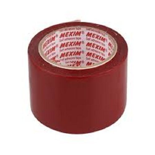 Maroon Color Single Plain Self Adhesive Bopp Tapes For Sealing And Packaging Use Length: 65  Meter (M)