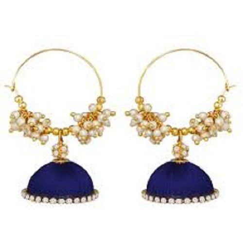 Blue And White Color Designer Artificial Comfortable Earring For Casual College Wear Gender: Women