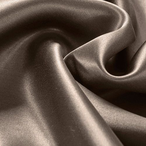 Tear And Shrink Resistance Lightweight Simple Plain Chocolate Silk Fabrics