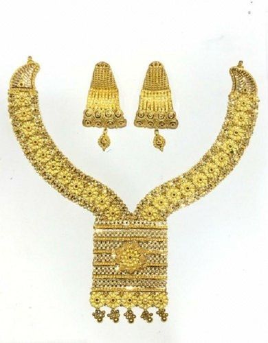 Fancy Designer Golden Color Gold Necklaces For Occasion And Regular Wear