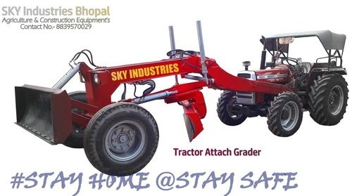 1000Mm Red Color Paint Coated Iron Material 5000 Kilogram Weight Tractor Grader For Agriculture Capacity: 1800 Kg/Hr