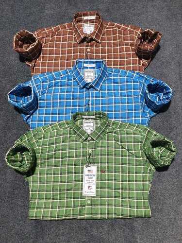 Brown Blue And Green Breathable And Washable Full Sleeves Casual Wear Check Shirt For Men Age Group: 18-45 Years