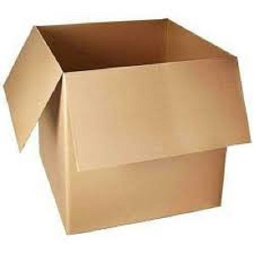 Easy To Carry Eco Friendly Square Plain Brown Corrugated Carton Box