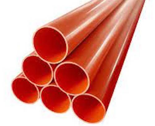 Heavy Duty Leak Proof Strong And Premium Red Color Pvc Plastic Pipe Length: 3*5  Meter (M)