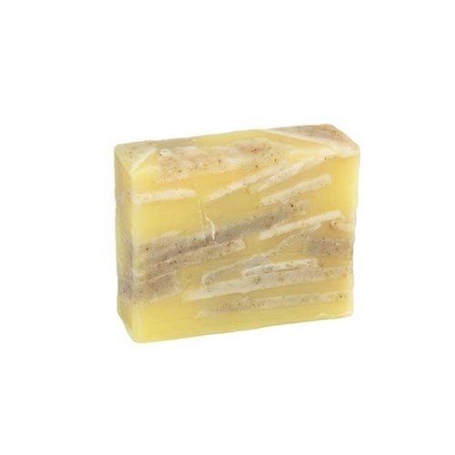 Light Brown Square Shape Low Foam Almond Oil Bath Soap 