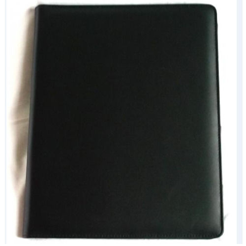 Folders Light Weight Eco Friendly Easy To Carry Plain Black Leather File Holder 