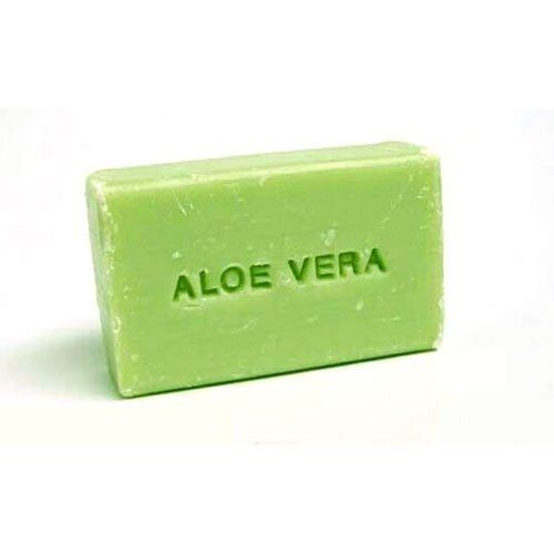 Rectangular Shape Green Middle Foam Solid Aloe Vera Bath Soap 