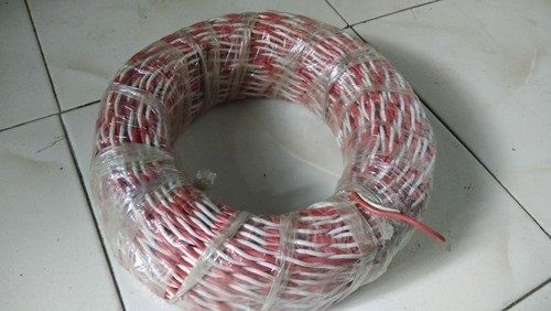 Double Core High Flow Current Capacity Pvc Flexible White And Red Electrical Wire