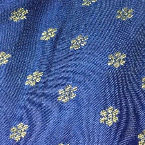 Light In Weight Elegant And Stylish Comfortable Breathable Plain Blue Brocade Fabric