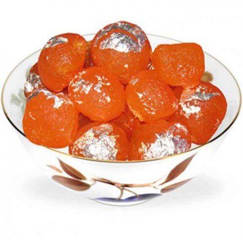 Orange Round Shape Delicious And Yummy Angoori Petha  Shelf Life: 10 Days