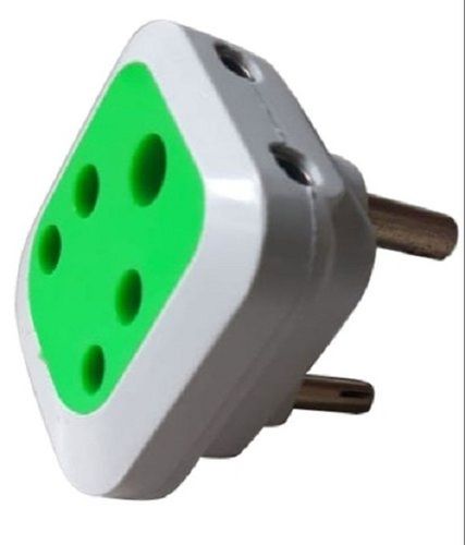 White Heavy Duty Long Durable And Light Weight Plastic Three Pin Electric Plug Socket