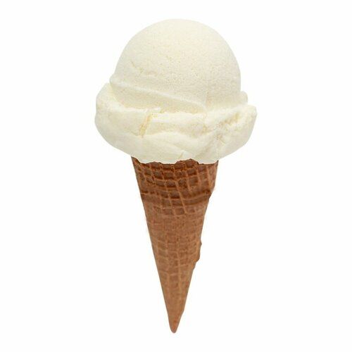 Single Scoop Delicious And Creamy Textured Fluffy Vanilla Cone Ice Cream Age Group: Children