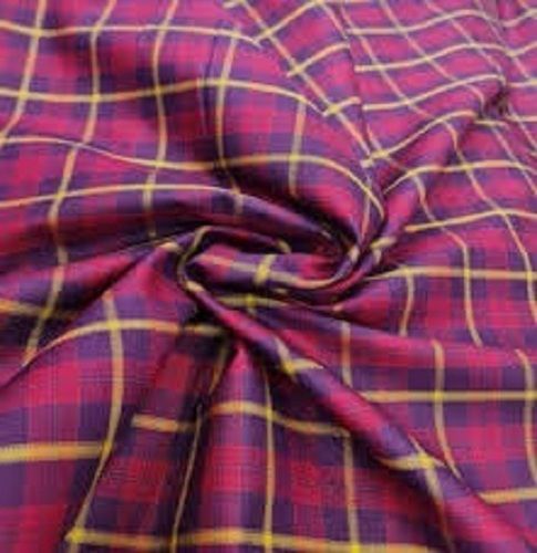 Light Weight And Breathable Check Printed Unstitched Raymond Shirting Fabric