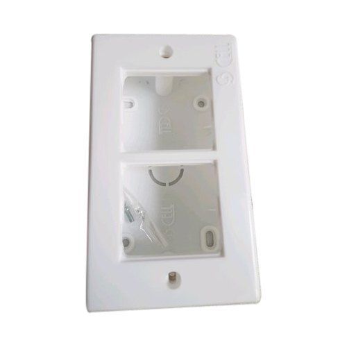 White Super Quality And Durability Rich Prago Rectangular Plain Surface Switch Board Size 6 8 2Inches