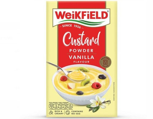 Yellow Pack Of 100 Gram 6 Month Shelf Life Weikfield Vanilla Flavour Custard Powder 