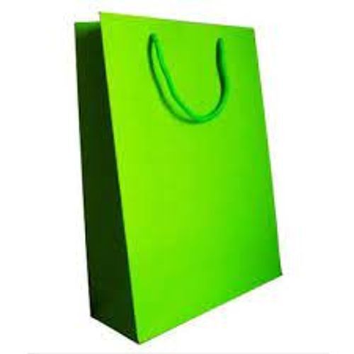 X-large Glossy Eco-friendly Biodegradable Green Paper Carry Bag,2 Kg Loaded