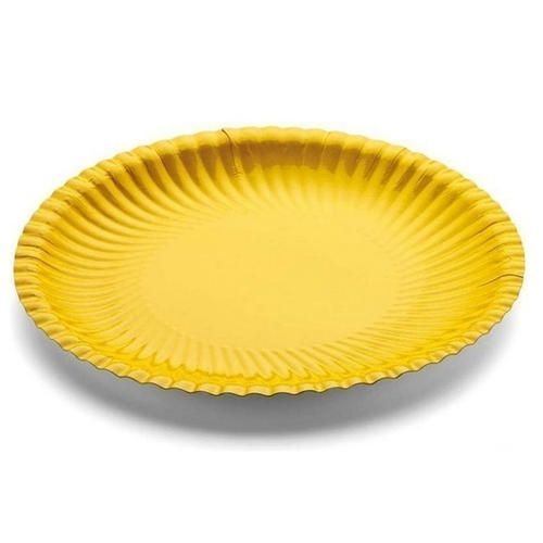 6 Inch Disposable Yellow Coated Paper Plates