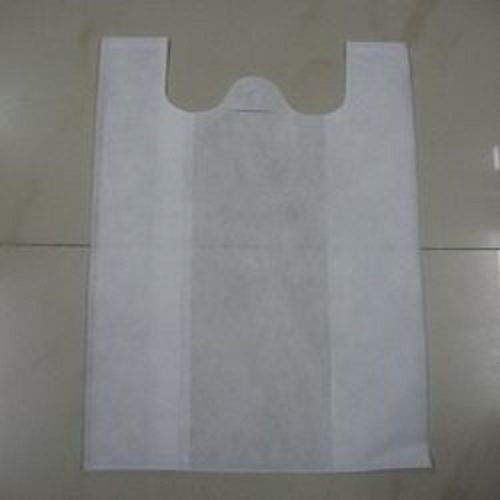 Biodegerable And Recyclable Light Weight Eco Friendly White Non Woven Carry Bag