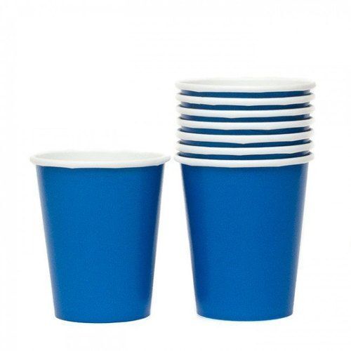 Blue Disposable Paper Cup For Hot And Cold Beverages