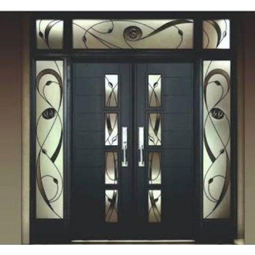 Durable Easy To Install Laminated Glass And Hinged Printed Designer Glass Door