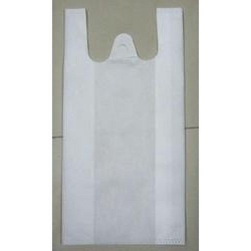 Eco Friendly Long Lasting Biodegradable Non Woven White Plain Carry Bag