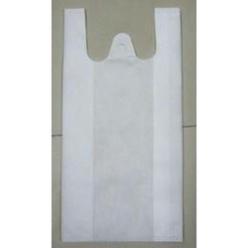 With Handle Eco Friendly Long Lasting Biodegradable Non Woven White Plain Carry Bag