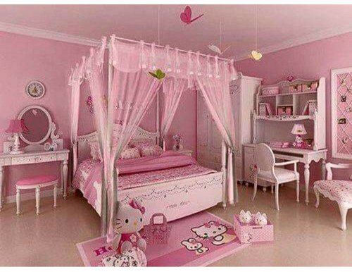 Lightweight Beautiful And Designer Decorative Light Pink Bed Curtains