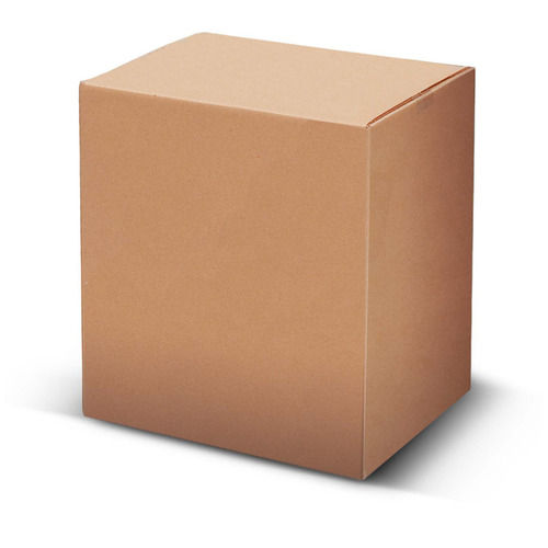Lightweight Durable Reusable Rectangular Brown Corrugated Cardboard Box 