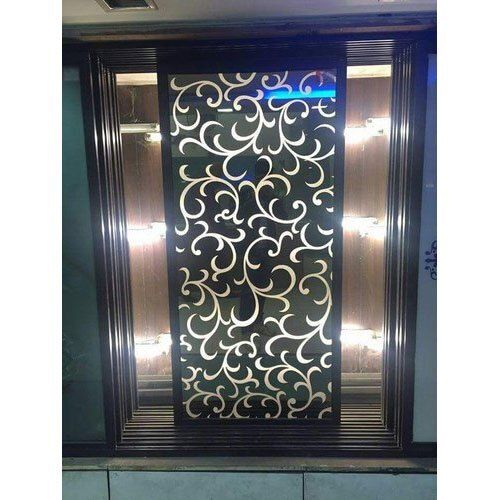 Open Style Hinged And Effective Sound Absorption Printed Glossy Decorative Door Glass