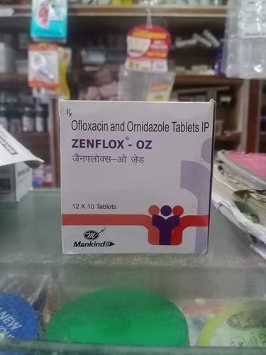 Pack Of 12 X 10 Tablets Ofloxacin And Ornidazole Tablets Ip Grade: Medicine Grade