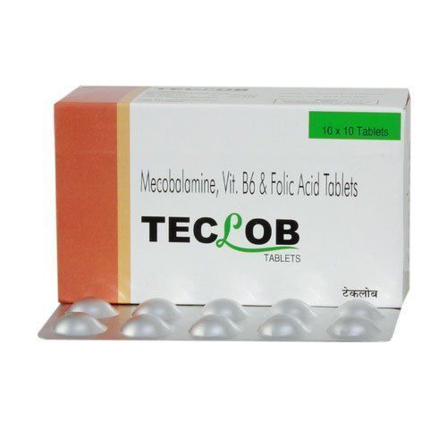 Pharma Mecobalamine Vit B6 And Folic Acid Tablets Teclob Tablets, 10 X 10  Recommended For: Adults