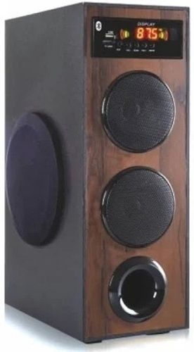 Black And Brown Wooden Body Material 12X5.1Inch Body Size 50 Hz Frequency Tower Speaker 