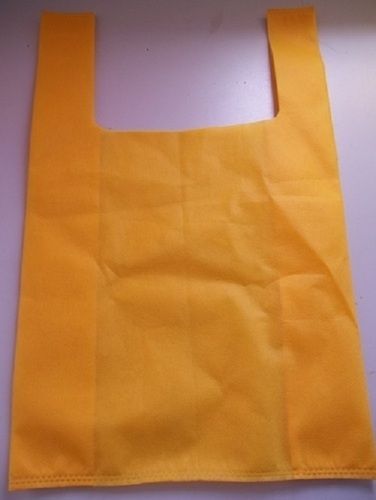 With Handle Recyclable Easy To Use Eco Friendly And Non Woven Orange Carry Bag