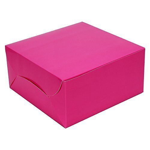 Glossy Lamination Recyclable Light Weight And Eco Friendly Square Plain Pink Paper Packaging Box 