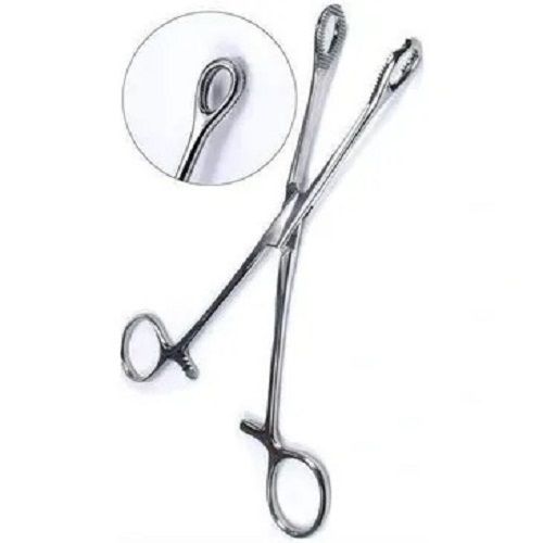 Silver Stainless Steel Material Sponge Forceps Surgical Instruments  Usage: Hospital And Clinic