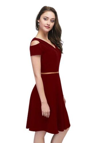 Maroon Stylish And Premium Quality Western Wear For Ladies 