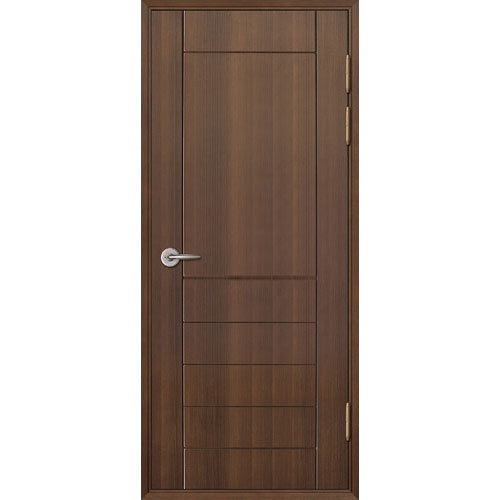 Wood Dark Brown 7 Panel Square Shape Awesome Wear Resistant Environment Friendly Plywood Door