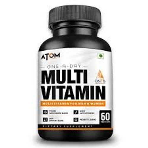 100% Vegetarian Easy-To-Swallow Dietary Atom One-A-Day Multivitamin Capsule Dosage Form: Tablet