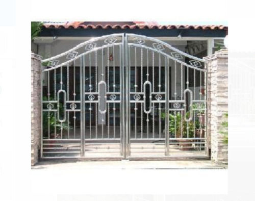 3.5 Mm Diameter Silver Color Modern Design Mild Steel Material Ornamental Gates Arm Length: 10 Foot (Ft)