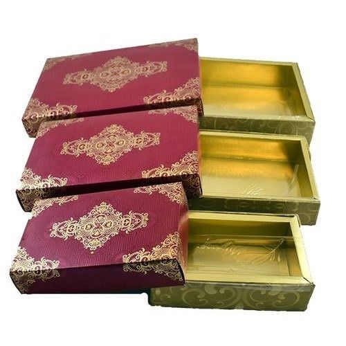 6 Mm Duplex Paper Indian Fancy Sweet Packaging Boxes