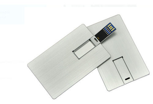 Memory Storage Capacity 8 Gb Plain Grey Credit Card Type Pen Drive Application: For Laptop