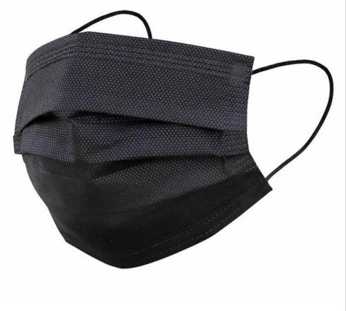 Comfortable Ear Loop And Lightweight Breathable Anti Bacterial Black 2 Ply Face Mask Age Group: Adults